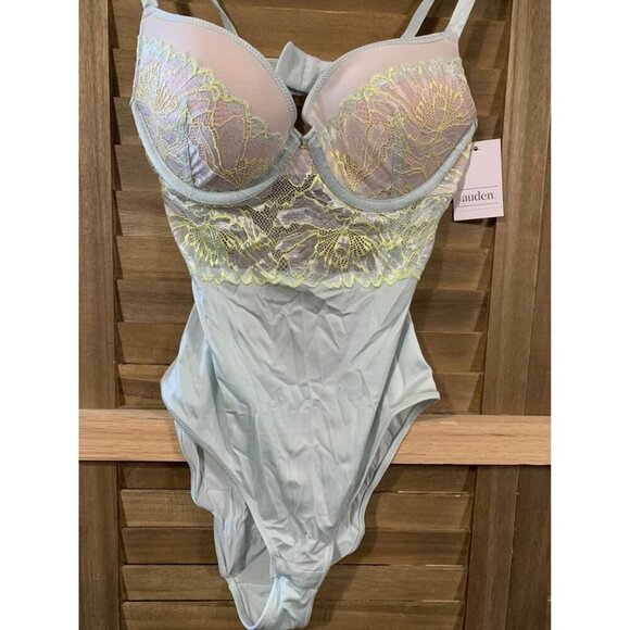 Auden Other - NWT Auden Lingerie Body Suit One Piece Underwear Sexy Women Size XS Blue Yellow